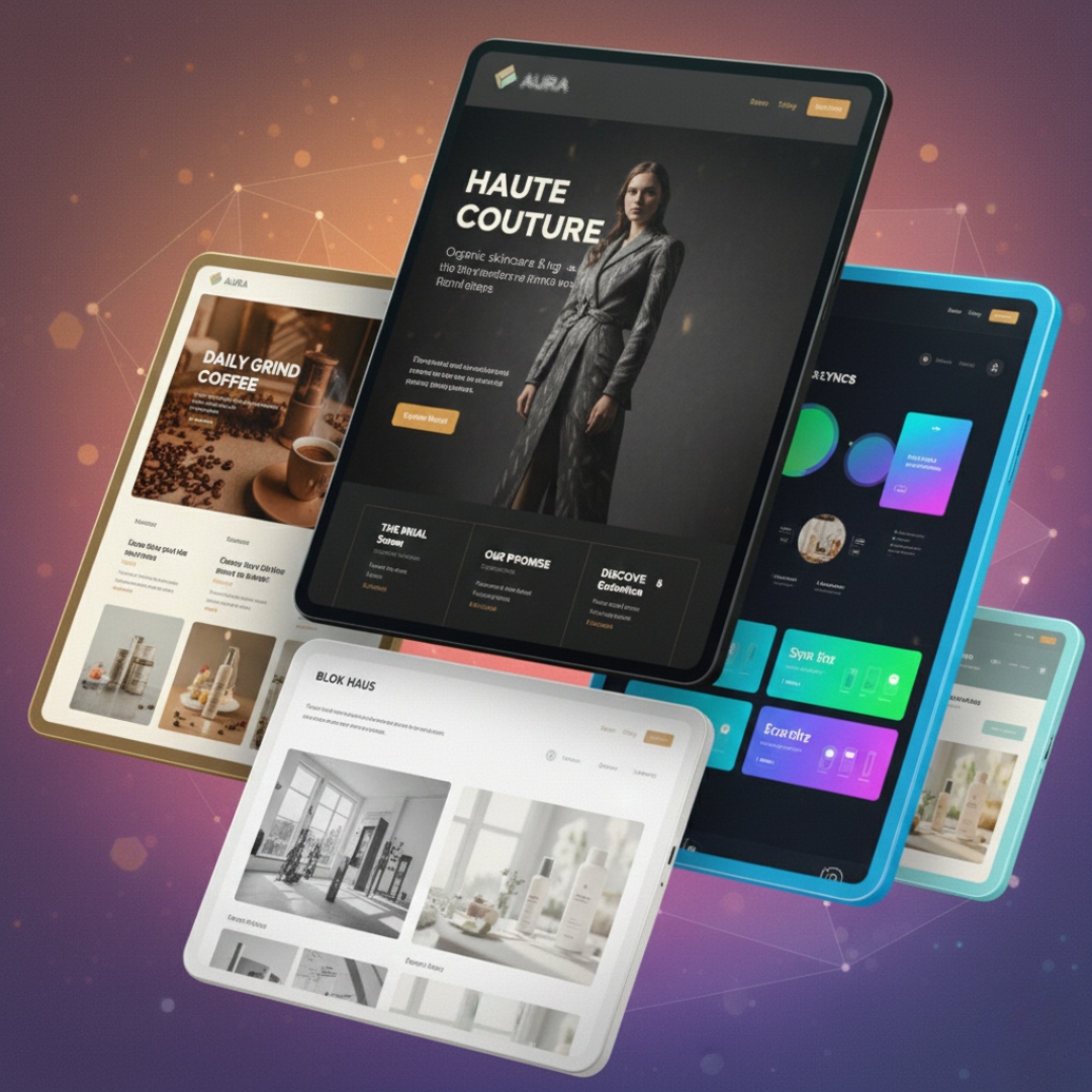Mobile application UI design showcased on smartphone screens