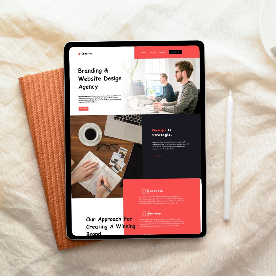 agency landing page