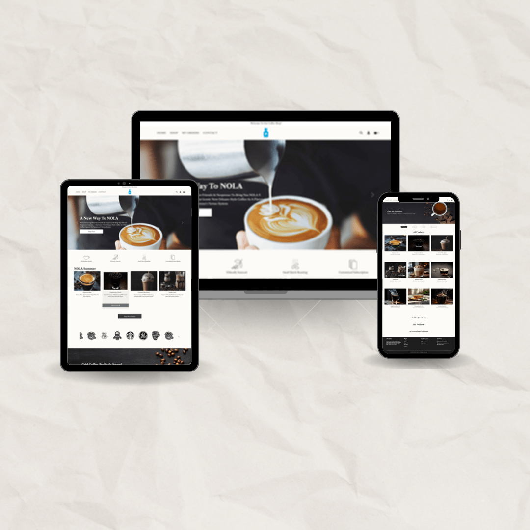 Ecommerce website for Coffee. design for online business